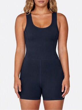 Set Active Sportbody Shortysuit Romper One Piece - Size XS - Navy Blue